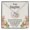 Lifestyle Gear, LLC's Love Knot Necklace - A symbol of love for daughters. Crafted with premium CZ crystals and available in 14k white gold or 18k yellow gold over stainless steel. Adjustable chain length from 18" to 22