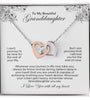 Lifestyle Gear, LLC's Interlocking Hearts Necklace - Two hearts adorned with dazzling CZ crystals, available in rose gold or 18k yellow gold finish. The perfect gift for your beautiful granddaughter, symbolizing endless love.