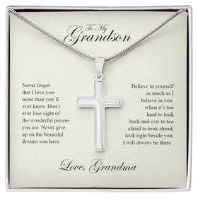 Lifestyle Gear, LLC's Stainless Steel Cross Necklace - Artisan-crafted with exquisite detail. Perfect for all ages, with an adjustable snake chain and lobster clasp. Faith jewelry for everyday wear or special occasions.