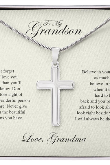 Lifestyle Gear, LLC's Stainless Steel Cross Necklace - Artisan-crafted with exquisite detail. Perfect for all ages, with an adjustable snake chain and lobster clasp. Faith jewelry for everyday wear or special occasions.